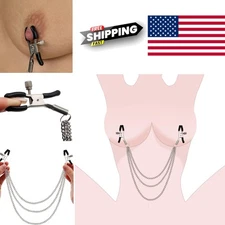 Couples BDSM Nipple Clamps Adjustable with Soft Tips for Comfortable Stimulation