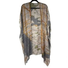One Hundred Stars New York Map Transit Kimono Long Womens OS