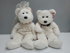 Ty Beanie Baby Mr and Mrs Bear Bride and Groom Wedding Set of 2 2003 Y 