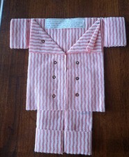 Vintage Handi Wipe Pajamas Baby Shower Gift Outfit Fun 1960s to 70s Pink White