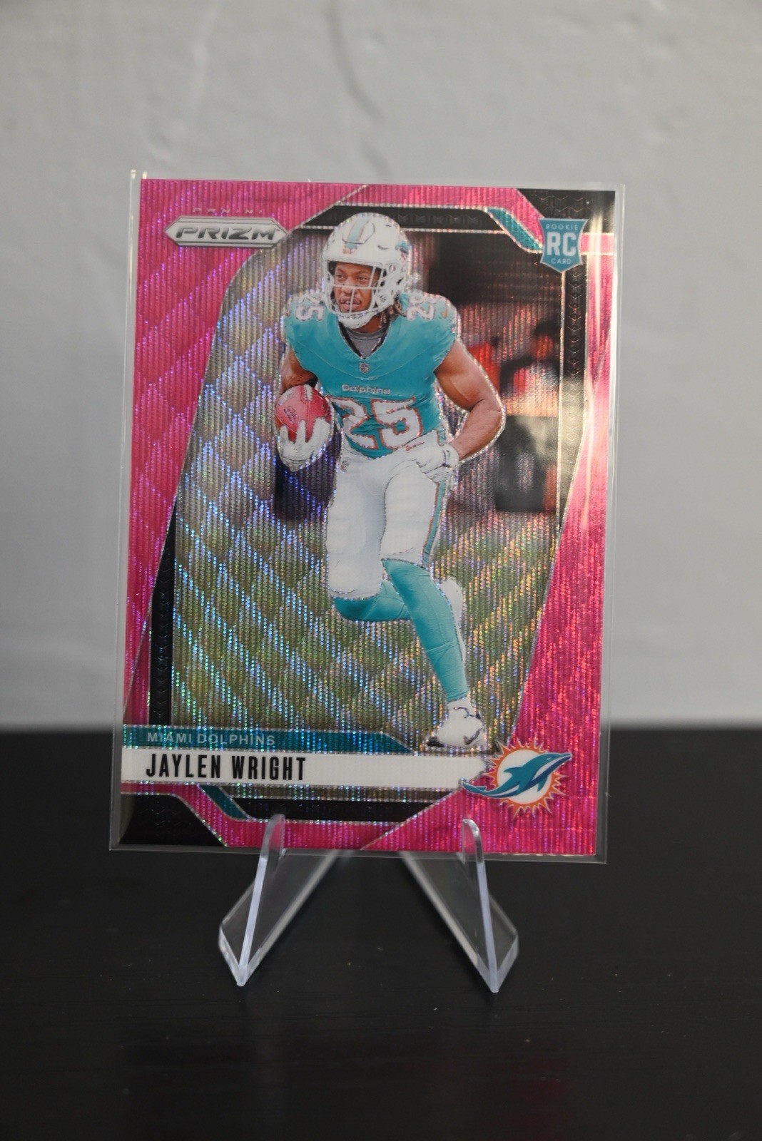 2024 Panini Prizm - Rookies Jaylen Wright #348 Pink Wave Prizm (RC)