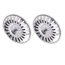 2 Pcs Sink Filter Drain Stainless Steel Bathroom Floor Kitchen