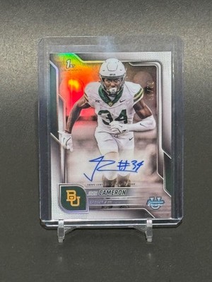 2025 Bowman Chrome U #BCA-JCA Josh Cameron 1st Bowman White Auto /15 Baylor