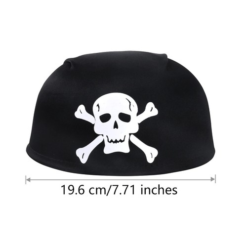 Stirnband Hut und Augenklappe 1-2 Stück Totenkopf Muster Halloween Party für Kinder Kostüm - Bild 14 von 34