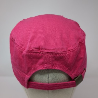 Olive & Pique Crystal Rhinestone Fleur De Lis Cotton Cadet Cap in Hot Pink Olive & Pique | Accessories | Olive Pique Crystal Rhinestone  main image 3
