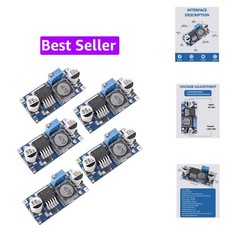 5 Pack LM2596 DC to DC Buck Converter 3.0-40V to 1.5-35V Adjustable Voltage R...