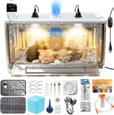 Puppy  Kitten Heating Incubator with Fan for Newborn Pet Care 85L 