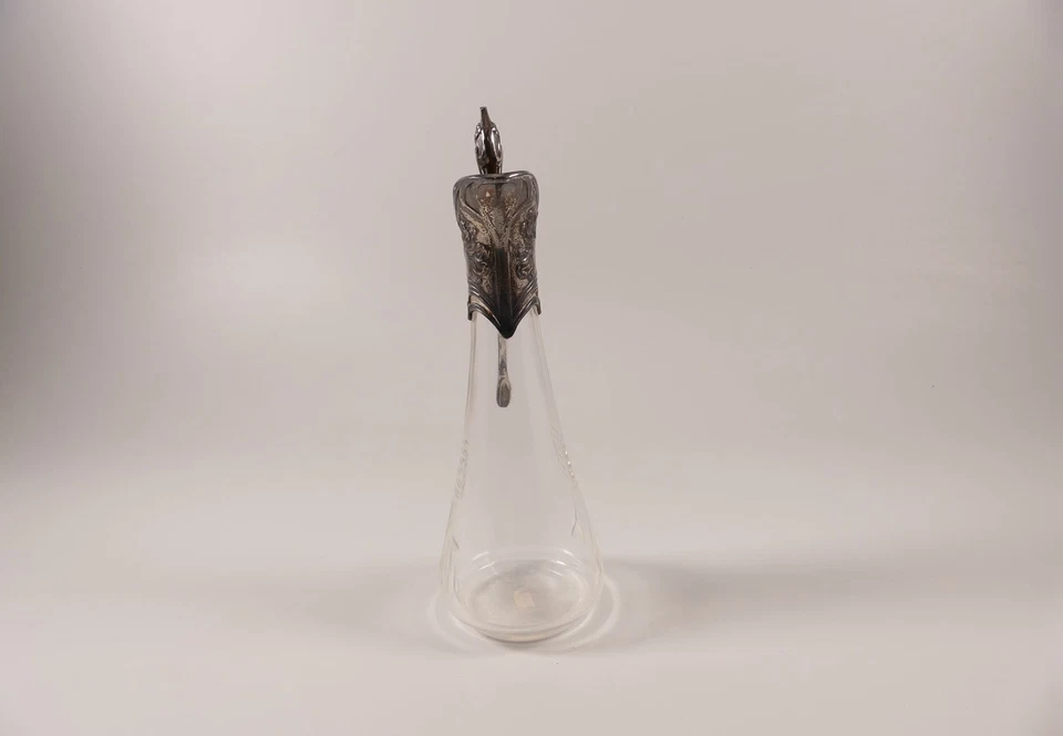 WMF Jugendstil kleine Karaffe 909 für Likör versilbert um 1900 Höhe 22cm - Bild 2 von 4