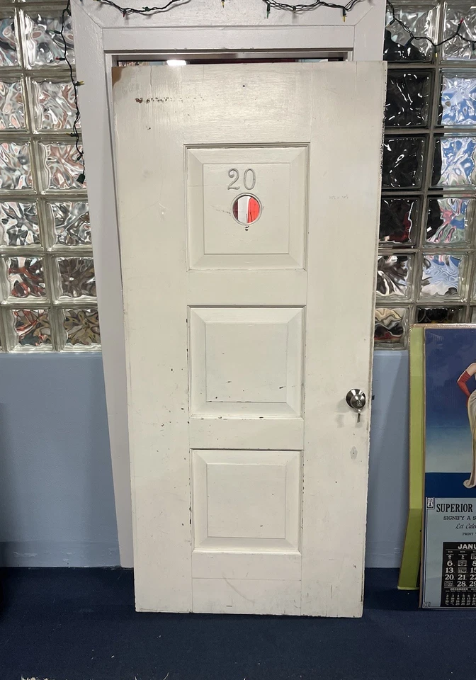 Porta de casa de madeira vintage meados do século moderna década de 1960’s - Imagem 3 de 4