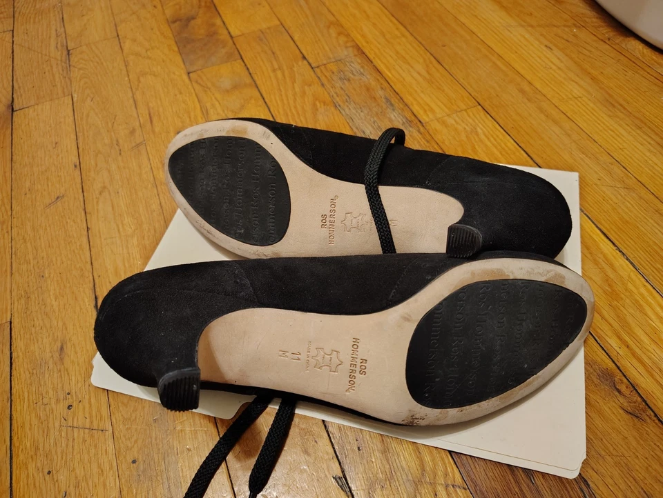 Colección de tacones con cordones negros Ros Hommerson para mujer talla 11 Foto 3 de 3