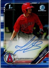 2019 Bowman Chrome #CPA-LS Livan Soto Prospects Autographs Blue Refractor #/150