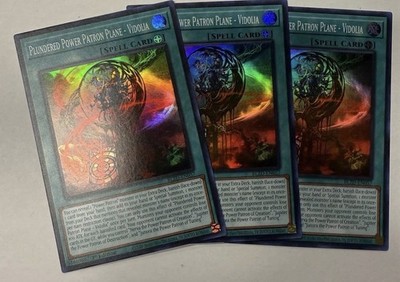 3x Plundered Power Patron Plane - Vidolia BLZD-EN057 super rare 