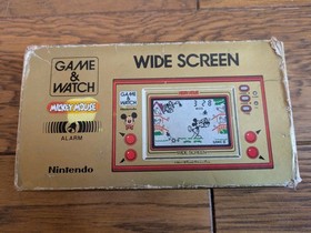 NINTENDO GAME & And Watch Mickey Mouse w/ BOX  MANUAL Paper & Bag 1981 JAPAN