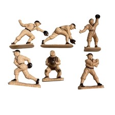 AJAX PLASTIC CORP VINTAGE PLASTIC BASEBALL FIGURES LOT OF 6 Vintage 1950 s