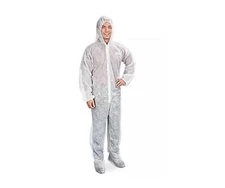 Box Of 25 Kleenguard Protective Clothing Coveralls White Hooded Booted 2XL A40