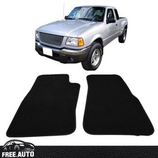 Floor Mats Fits 96-02 Ford Ranger Car Liner 2pc Set Front Carpet Black Nylon