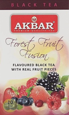 Akbar Forest Fruit Fusion Flavoured Black Tea 20 Tea Bags Free Shipping World
