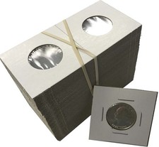 2x2 HECO Mylar Coin Cardboard Flips For US Quarter Size 100 High Quality Holders