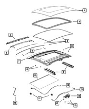 Genuine Mopar Sunroof Seal 1RY52JW4AB