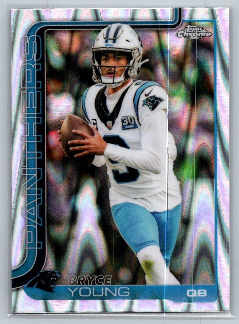 2025 Topps Chrome Football Ray Wave Refractor #40 Bryce Young - Panthers