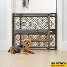 Expandable Dog Gate Portable Indoor Safety Gate Pets Adjustable Design New