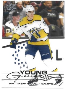 2025-26 Upper Deck Young Guns Clear-Cut Matthew Wood #228 Nashville Predators