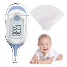 Digital Rectal Thermometer for Baby, Infant Thermometer, with 30 Probe Covers,