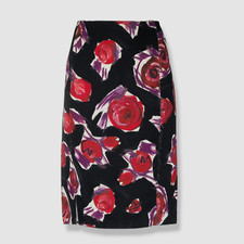 670 Marni Women's Black Floral-Print Mini Skirt Size IT 42/ US 6