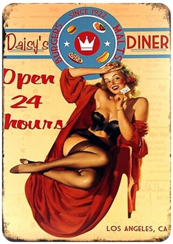 Sexy Woman Vintage Metal Tin Signs Retro Plaque Garage Bar Customization Decor - Picture 17 of 144