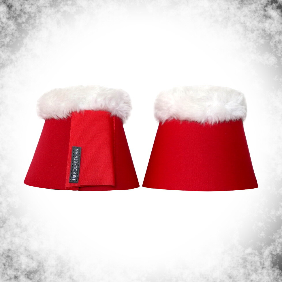 Comebachome Weihnachtskostüm Für Pferde 6-teilig - Santa Hat & Bein Wraps Aus Weichem Plüsch