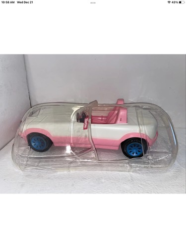 Convertible Vintage Barbie Car- White/Pink Mattel 1993 Paint & Dazzle- 17.5"🌺💗 - Picture 7 of 9