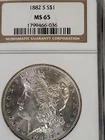 1882 s morgan silver dollar.Nice Some Verry Nice Luster.Reverse.Is  Proof...like