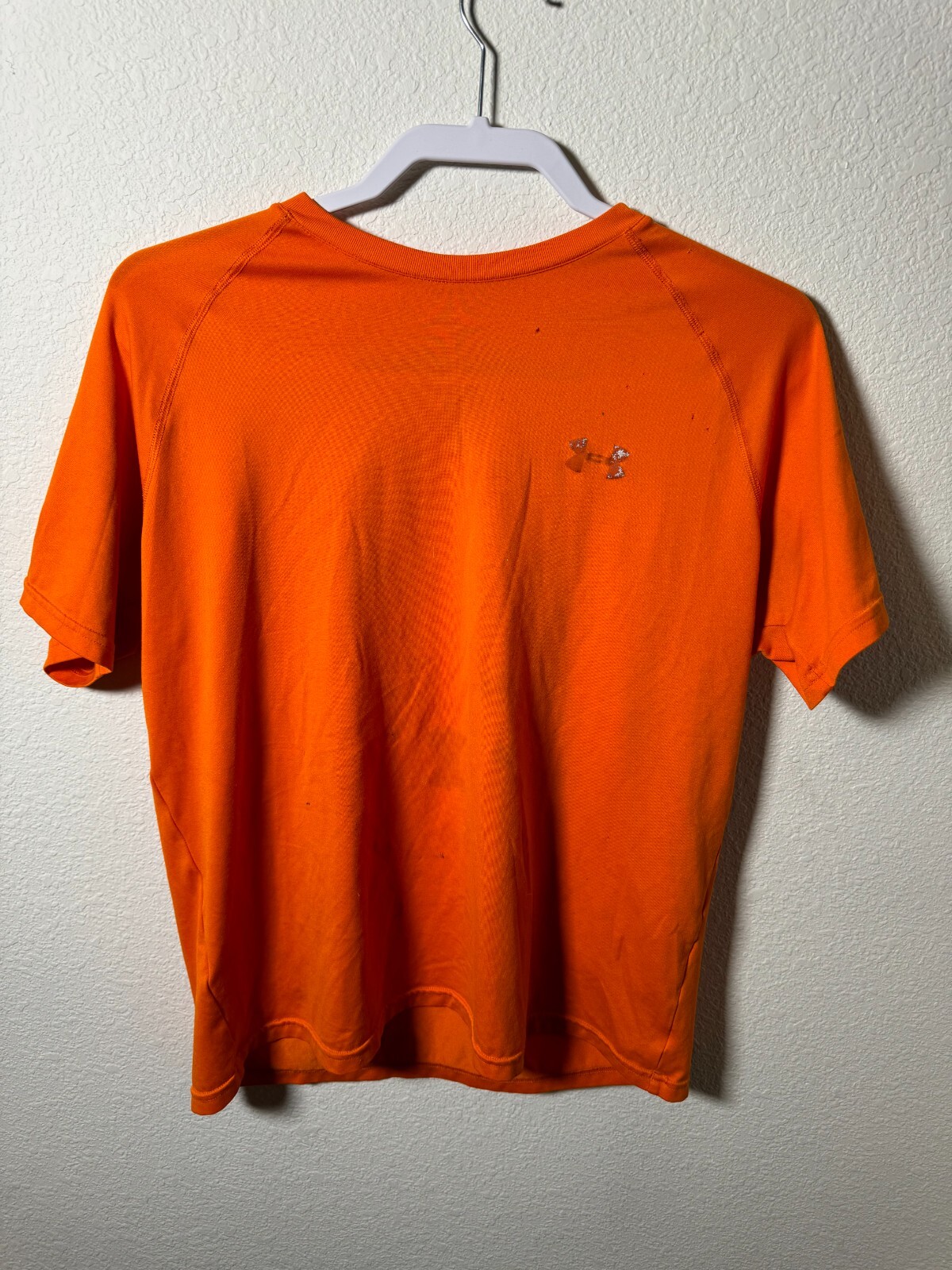Under Armor Men's The Tech Tee Short Sleeve Athletic Shirt Top Orange | Medium
