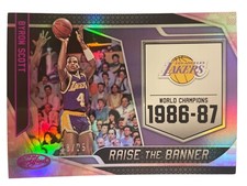 2019-20 Panini Certified Raise the Banner /25 Byron Scott #7 Lakers