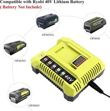 For Ryobi 40V Battery Charger OP406VNM 40-Volt Lithium-Ion Rapid Battery Charger