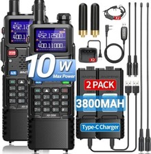 Ham Radio Long Range Handheld 999CH NOAA Weather Two Way Radio Rechargeable
