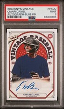 2023 Onyx Vintage AUTO Blue Ink OMARI DANIEL Minnesota Twins PSA 9 MINT