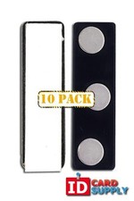 QTY: 10  Magnetic Clip with Adhesive Attachment for ID Cards
