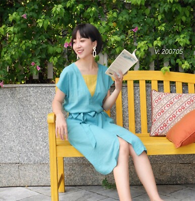 Spring Summer Linen Dresses For Women Clothing Party dress Organic Clothing  | eBay