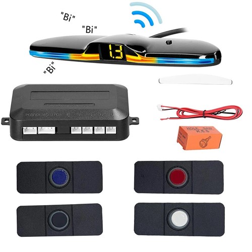 13mm Cars Parking Sensor LED Backlight Display Backup Detector Assistant Kit - Picture 3 of 19