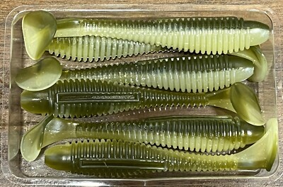 3.8  Ribbed Paddle Tail Swimbaits Keitech AYU Color 6 Baits