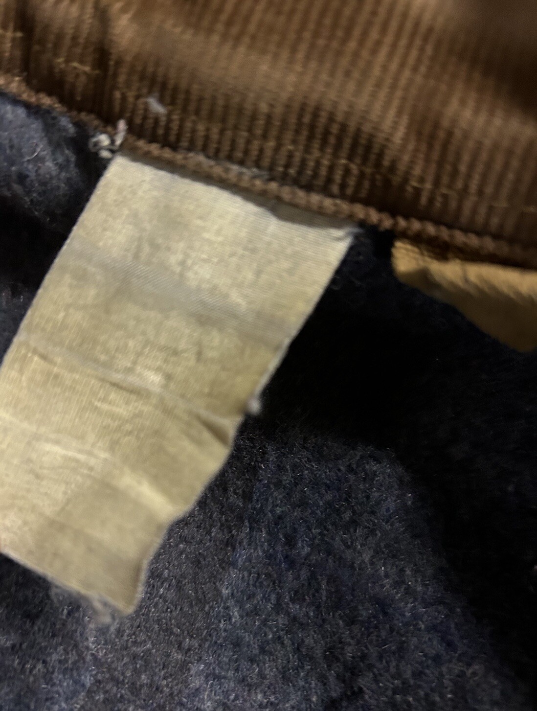 Vtg Carhartt Blanket Lined Chore Jacket Coat Mens Work Distressed Corduroy thumbnail 10