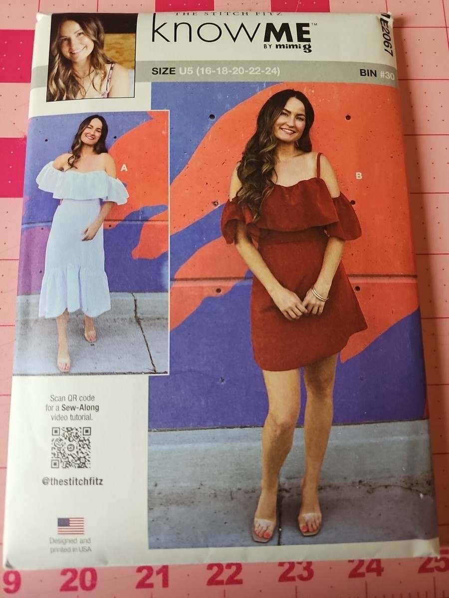 Know Me ME2067 Pattern Peasant Dresses 2 Lengths Sizes 16 18 20 22 24 UNCUT  | eBay