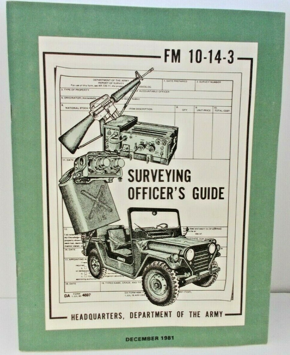 Dec. 1981 Surveying Officer's Guide FM 10-14-3 Published By Depart. Of The Army | eBay dec-1981-surveying-officer-s-guide-fm-10-14-3-published-by-depart-of-the-army-ebay
