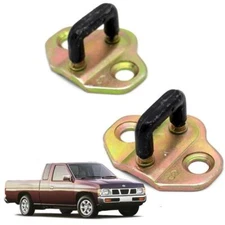Pair Plate Assy Door Lock Striker Latch For Nissan Navara Big-M D21 Pickup 1995