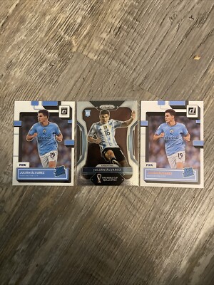2022 Prizm Julian Alvarez RC Rookie World Cup Plus Optic & Donruss  