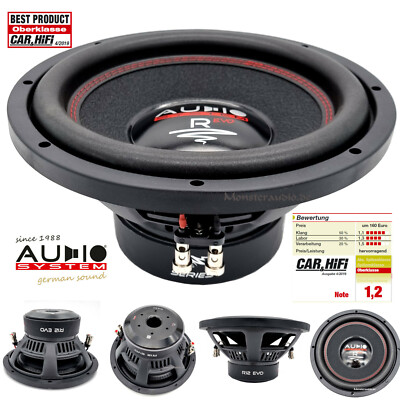 AUDIO SYSTEM R-12 EVO 30cm Subwoofer 1000 Watt Auto Woofer 12'' Radion 2x4 Ohm