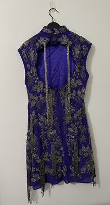 Karen Millen Petite Beaded Embellished Fringed Mini Dress size 8 | eBay