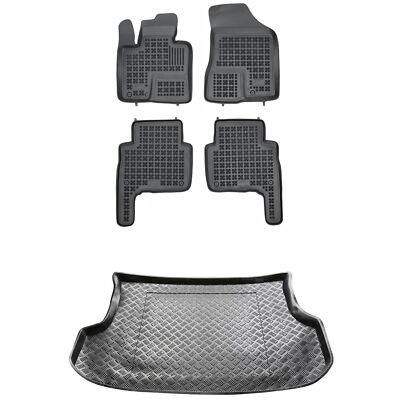RX10080735-1 Satz Fußmatten und PE Kofferraumwanne für Kia SORENTO II 2009-2015
