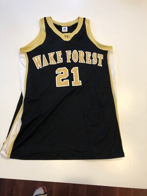 ウェア WAKE FOREST Univ. No.21 DUNCAN Game Worn Used Wake Forest Demon Deacons Nike Basketball Jersey